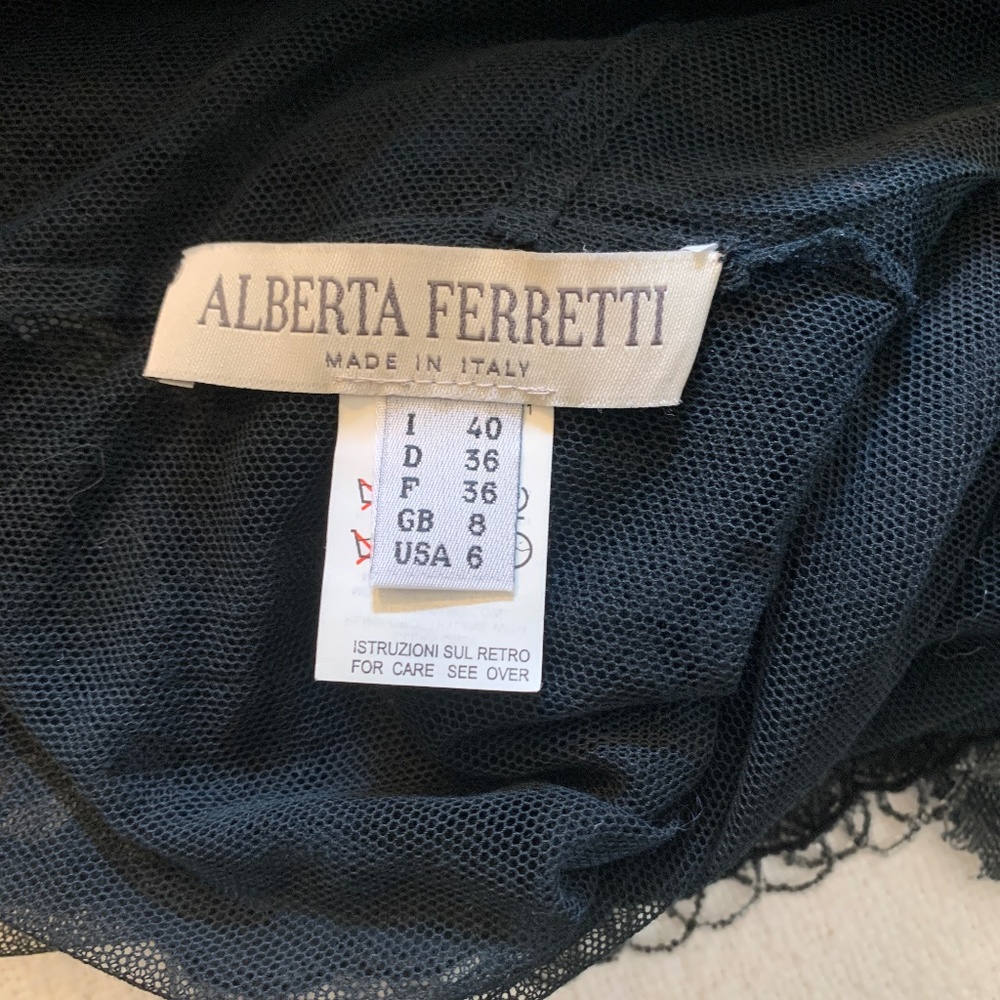 Alberta Ferretti sheer black sleeveless top - Picture 9 of 10